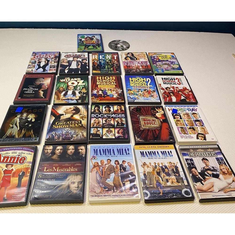 22 Musicals Broadway DVDs Musical DVD Movies Les Mis Grease etc